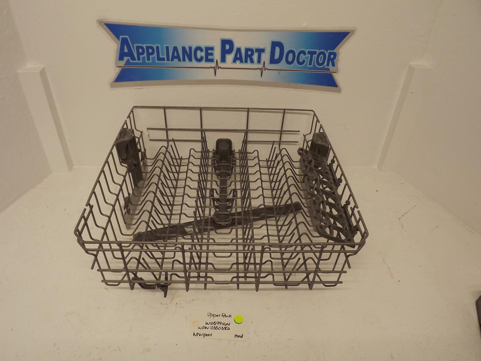 Whirlpool Dishwasher W10599464 WPW10350382 Upper Rack Used Whirlpool Dishwasher W10599464 WPW10350382 Upper Rack Used